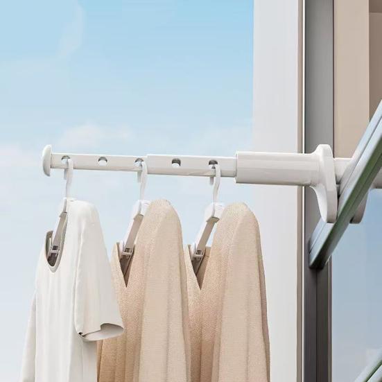 1/2Pcs Retractable Clothes Drying Rack Strong Load-bearing Simple Installation Foldable Hanger Pull-Out