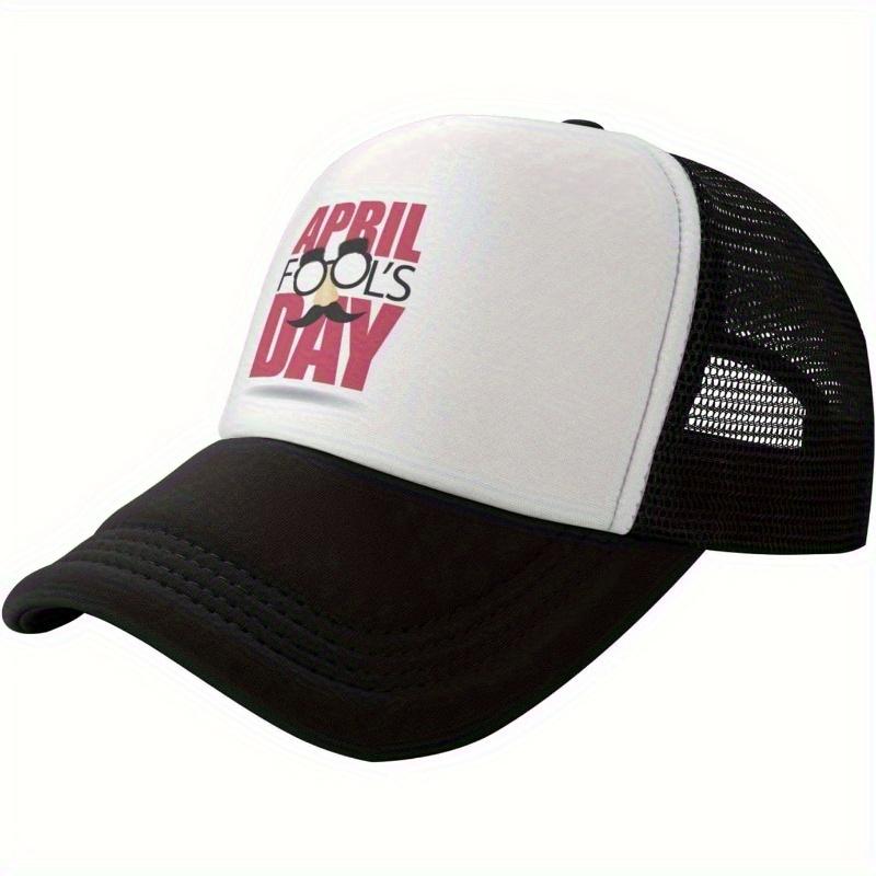 April Fools Day Prank Prop Trucker Hat Funny Disguise Face Accessory Unisex Mesh Baseball Cap