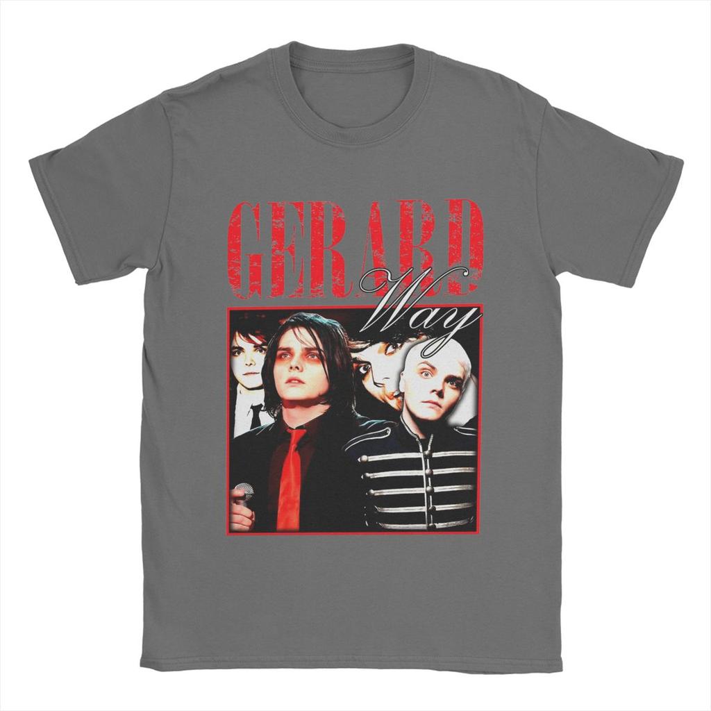 Gerard Way MCR T-shirt dla mężczyzn Casualowe 100% bawełniane koszulki Okrągły dekolt Krótki rękaw T-shirt Unikalna odzież