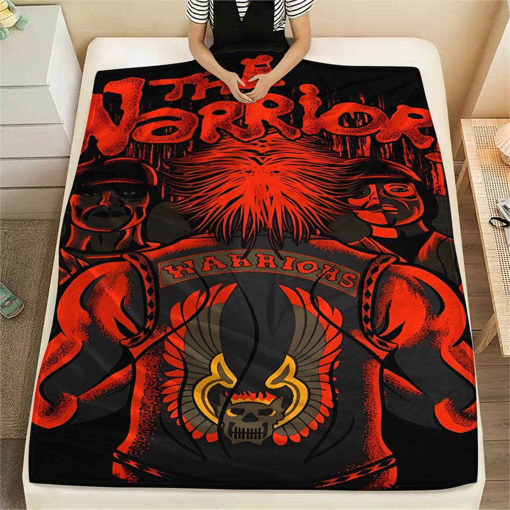 1PC The Warriors Print Flannel Blanket, High quality All Seasons, Home Decor, Warmth and Comfort, Perfect for Christmas Gifts