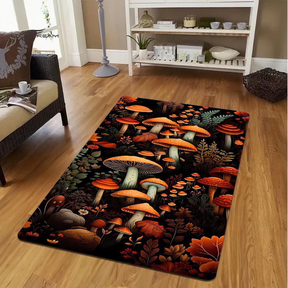 Creative INS Witch Forest Red Mushroom Magic World Carprt for Living Room Bedroom Decor Soft Area Floor Mat Kitchen Rug Gift