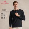 MONTAGUT Men's Long Sleeve Cotton Blend Polo Shirt