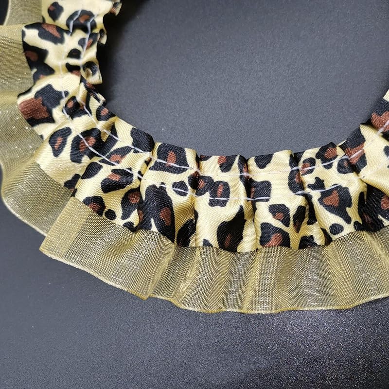 YYCRAFT Pack of 5y Two Tone Satin Organza Lace Edge Trim 1.5" Wedding Ribbon Sewing (Royal)