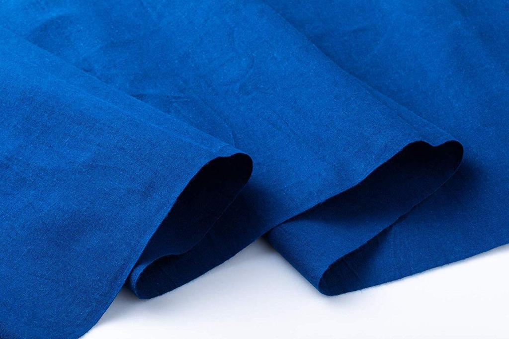 Navy Blue Plain Hand Tokuoka Japanese Made In Approximately 100cm Long Towel, Bleached, Japan,