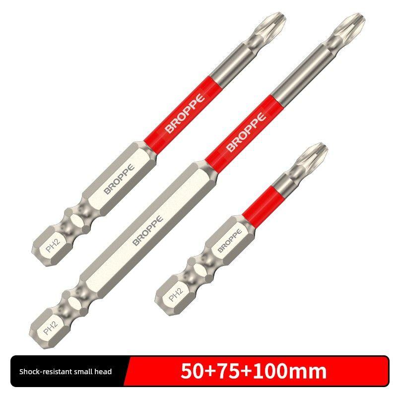 

Anti-Impact Strong Magnetic Cross Screwdriver Head S2 Steel High Hardness Small Head Screwdrivers Blades Electric Screwdriver Screwdriver Bits Suit Shock-resistant small head [50+75+100], 3 in total