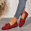 Leisure Flats Women Summer Casual Slip on Pointed Toe Fashion Shoes Women Solid Butterfly Knot Casual Platform Flats Plus Size