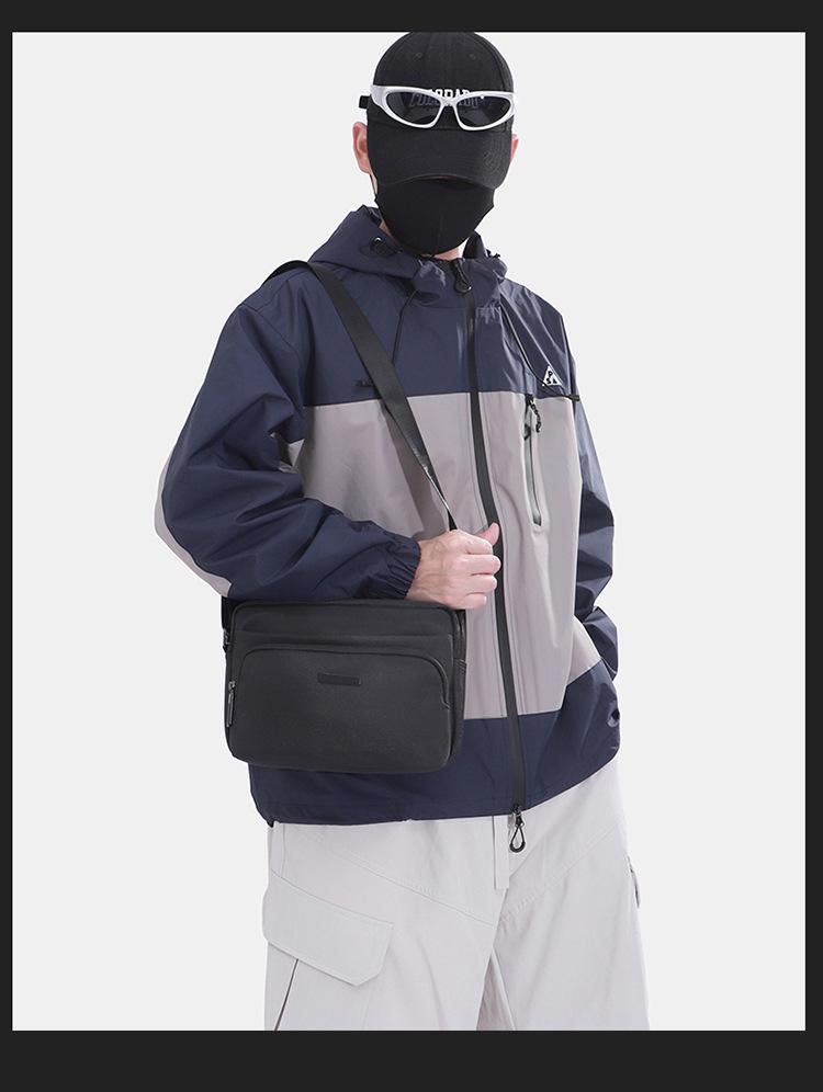 Men's Lightweight Crossbody Bag: Casual, Simple, Large Capacity, Multi-Compartment, Trendy Shoulder Bag.
