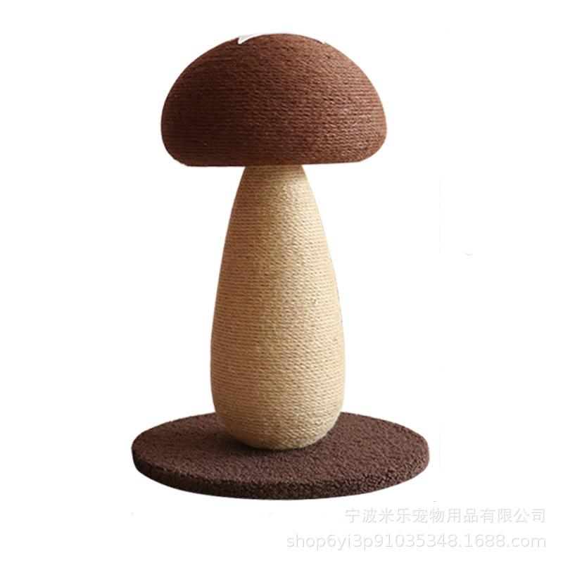 Mile Mushroom Sisal Cat Scratching Post, Vertical Scratch Board, Durable Non-Shedding Cat Toy