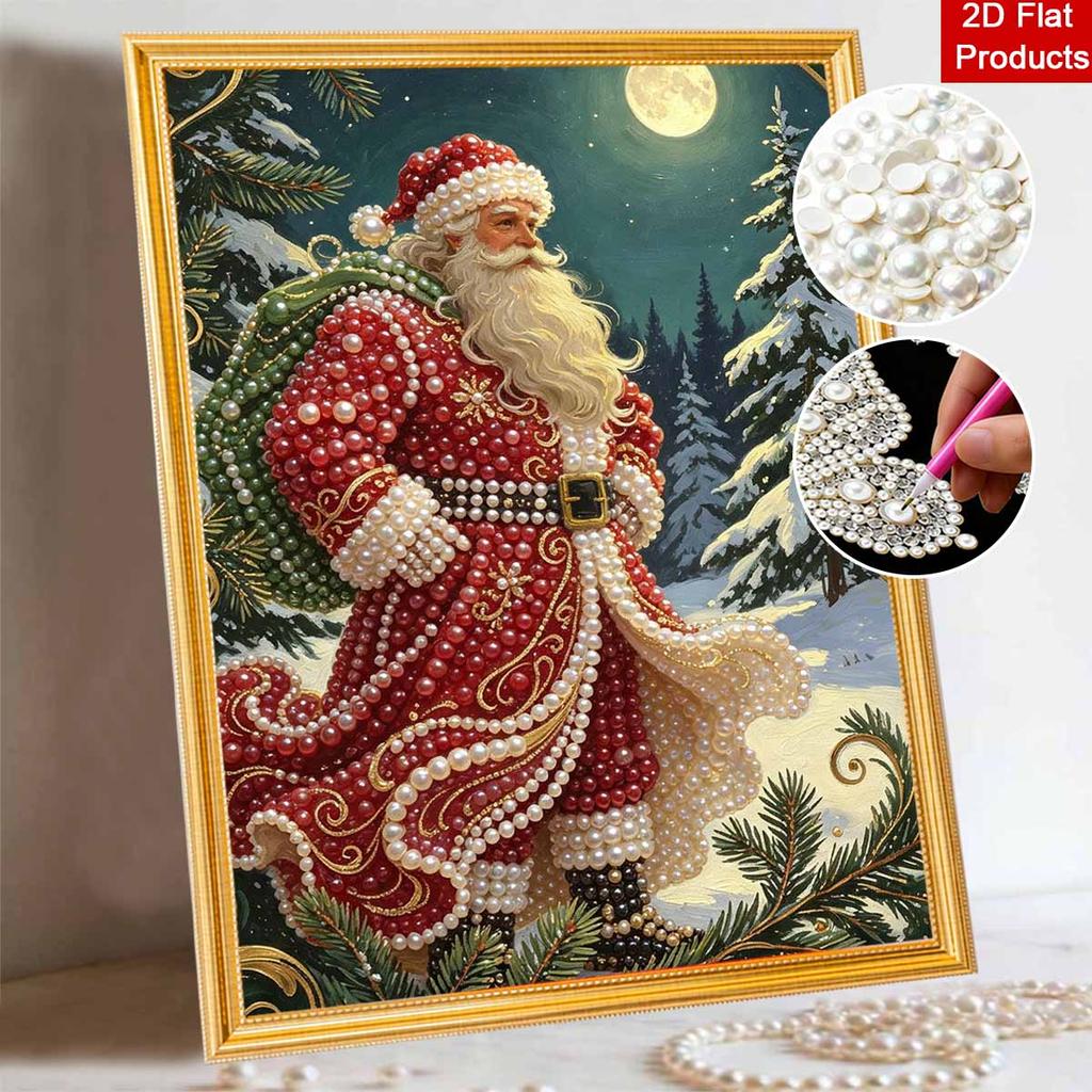 Christmas Pearl Painting Santa Claus Handmade Pearl Kit Home Decoration Painting