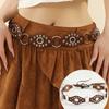 American Retro Rivet Metal Buckle Belt Women'S Spliced Belt Millennial Spicy Girl Y2K Design Sense Strap Waist Rope