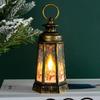 Hanging Christmas Lantern With Flickers LED Lanterns Night Light Glittering Simulation Snow Globe Lantern For House Xmas Gift