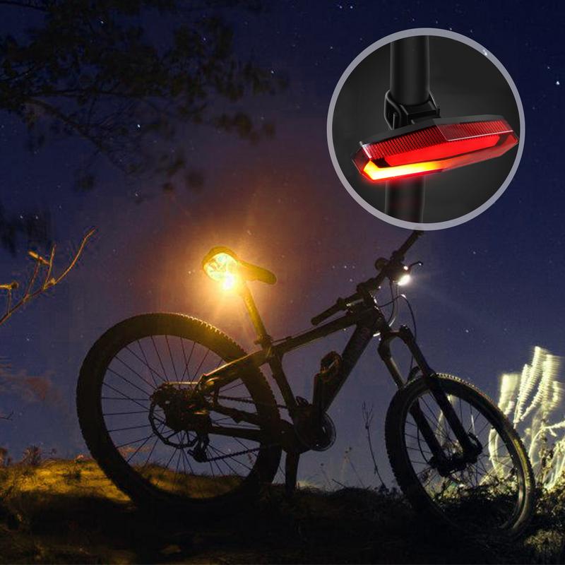 Cycling Tail Light With Remote Rear Lights Wireless Remote Control Smart Taillight 5 Modes Ultra Bright Safety Warning Turn Lamp