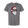 Unisex Christmas T Shirt Featuring Santa Claus Graphic With Red Sunglasses And F