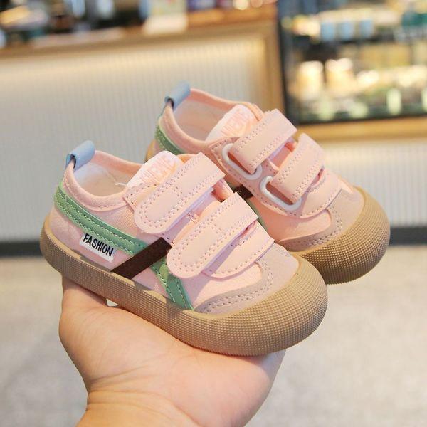 

Spring and Autumn New Korean version of indoor girls canvas shoes soft-soled children s baby toddler shoes children s shoes 21 розовый