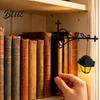 Ambient Book Light Vintage Lantern/Ghost Bookshelf Light  Metal Desk Lamp with Warm Lighting  Accent for Bookcases Retro Lovers & Library Study