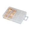 270Pcs/Box Straight Plug Terminal Connectors, Male Female Quick Crimp Terminals