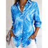 2026 New Women Autumn Blouse Multi Colored Print Lapel Button Up Womens Shirt Long Sleeve Elegant Daily Office Ladies Blouse Top