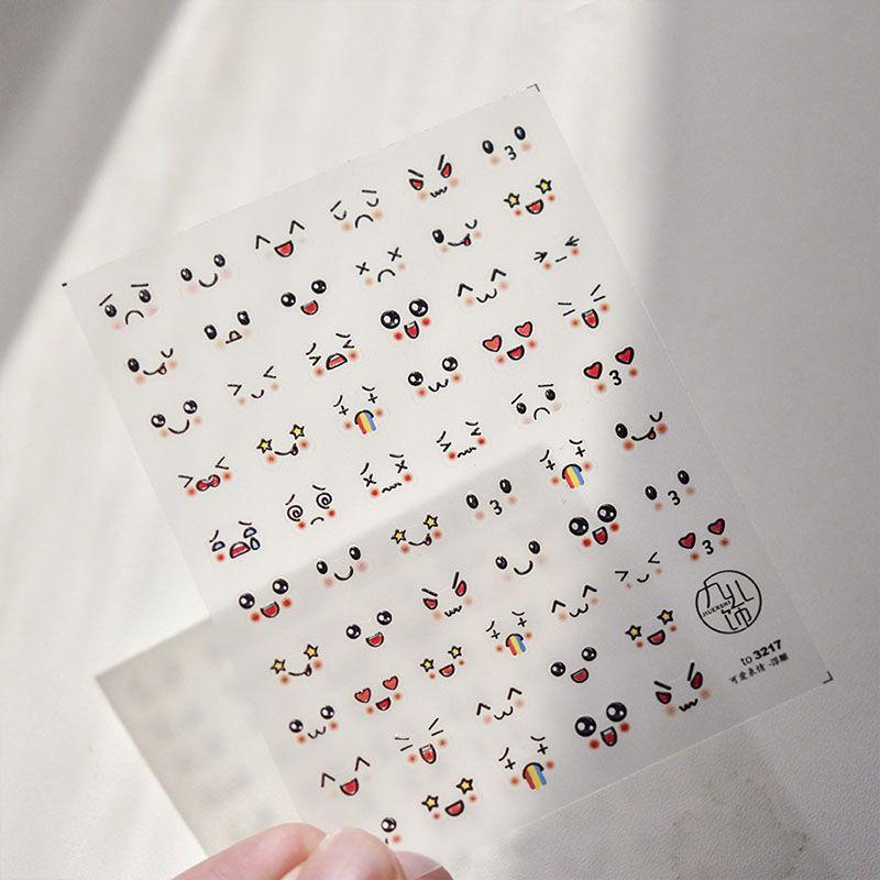 

Tomoni Embossed Adhesive Cute Japanese Style Nail Sticker Cute relief expression 3217