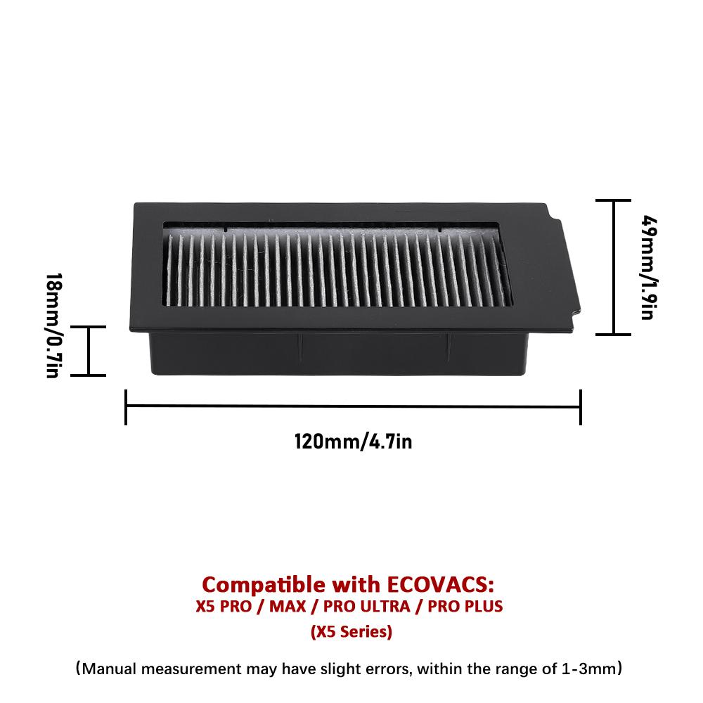 For Ecovacs Deebot X5/X5 OMNI /X5 MAX /X5 PRO/X5 Pro Ultra/X5 Pro Plus Hepa Filter Accessories Robot Vacuum Cleaner Parts