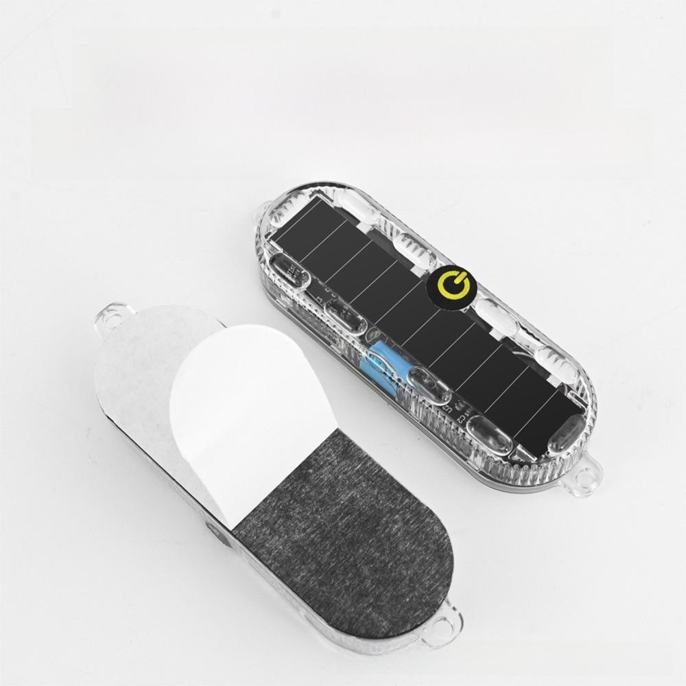 Plastic Solar Warning Light Solar Charging Motorcycle Tail Light  Motorcycle Safety