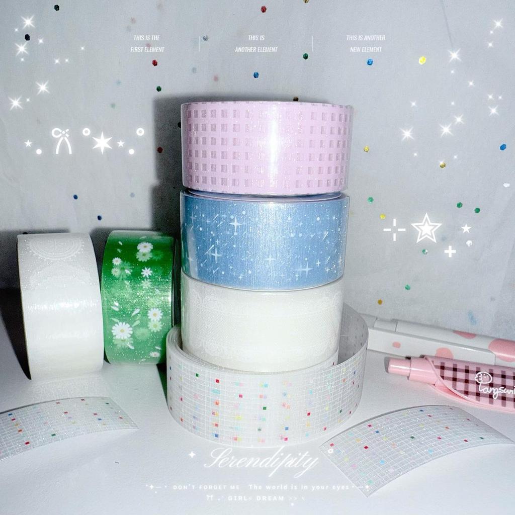 Waka Starlight Glitter Sand Tape & Stickers - Starry Stripes Collection