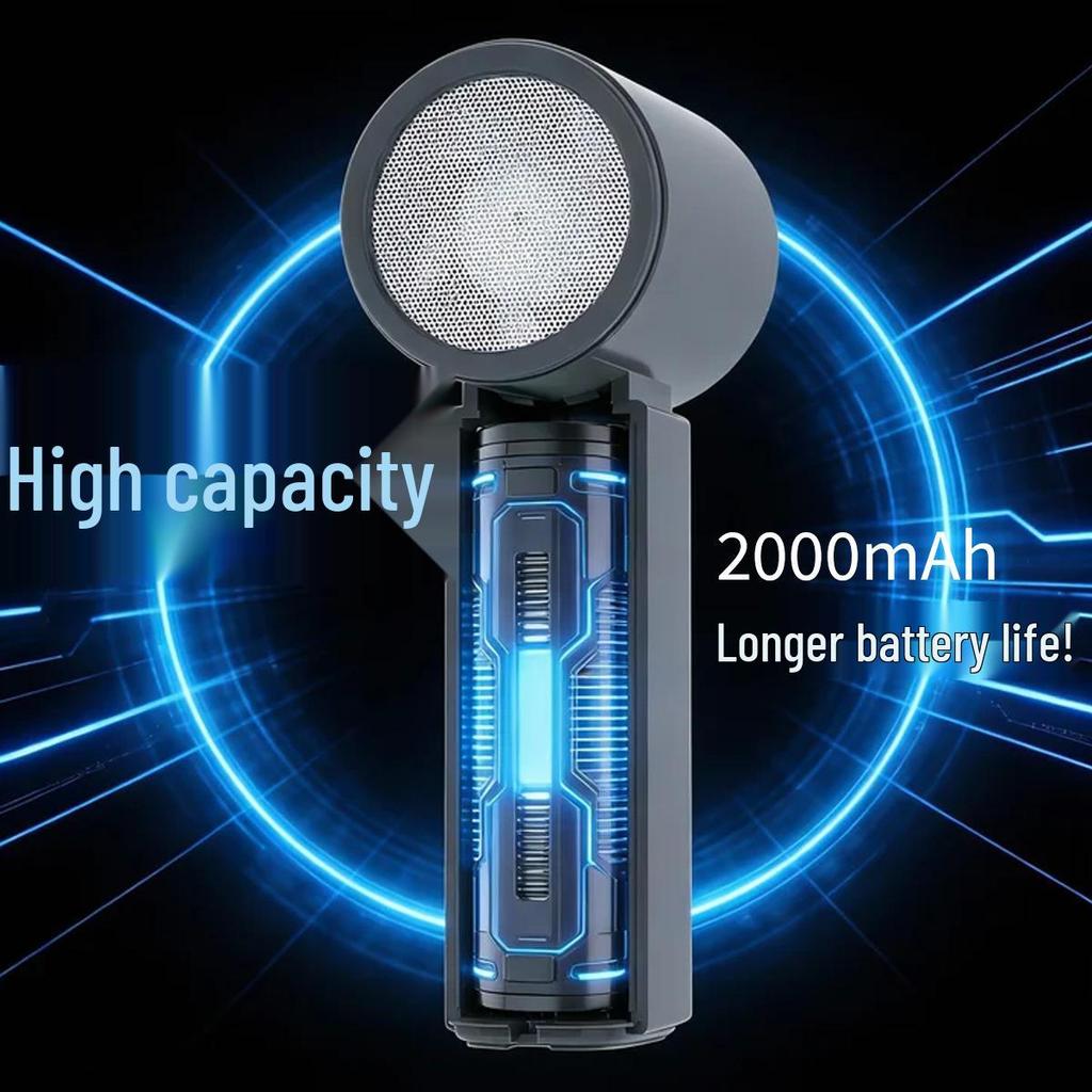 USB Rechargeable High-Speed Mini Turbo Fan with Digital Display for Office & Student Use