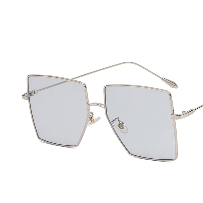 Durable Metal Metal Rectangular Oversized Sun Glasses Glasses Ladies Classic Luxury Sun Eyeglasses For Female Big Spectacle Frame Frame Gradient