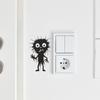 Features Black Halloween Cartoon Switch Sticker Pvc Wall Decor For Living Room