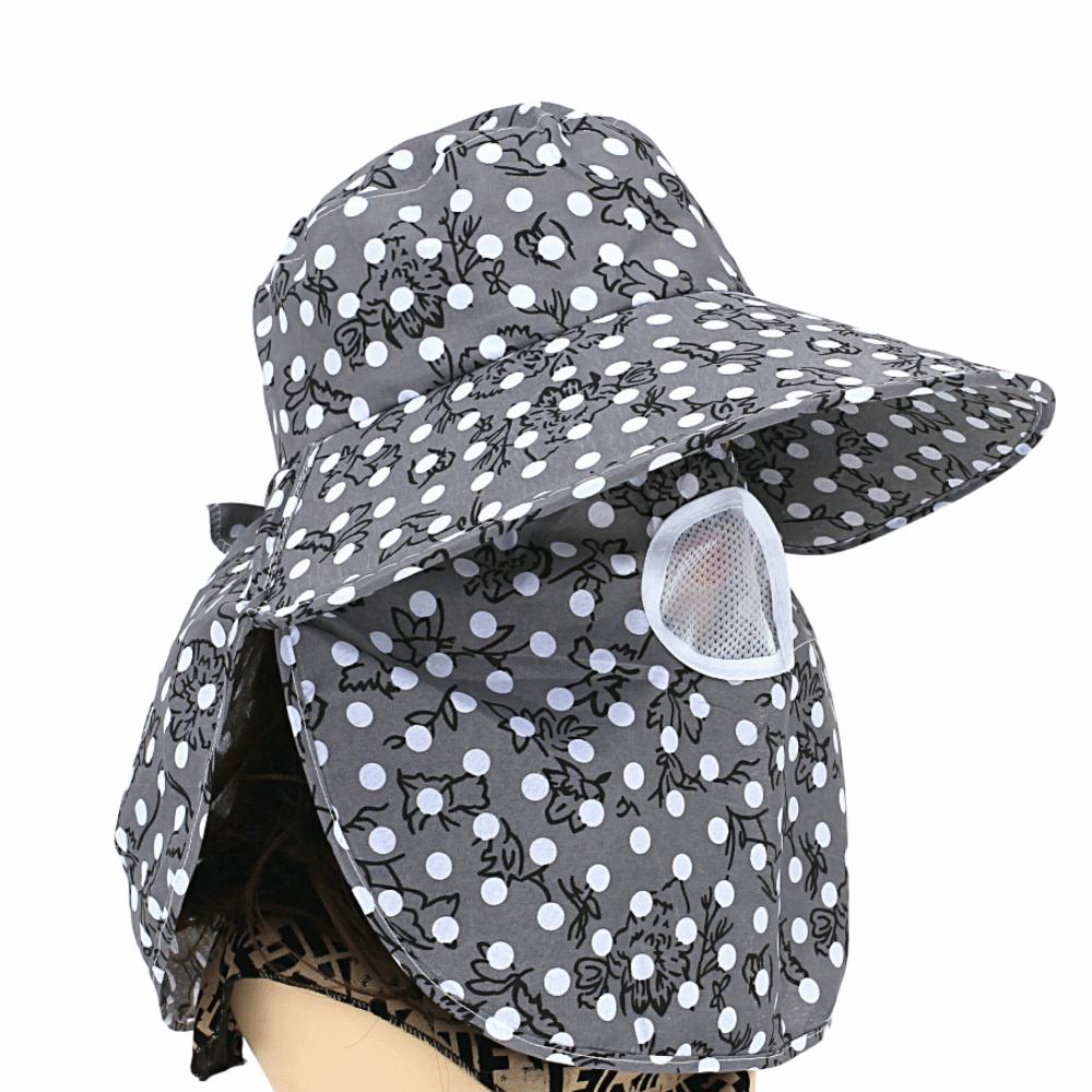 Wide Brim Face Mask Sun Hat UV Protection Fisherman's Hat Tea Picking Work Hat  Summer Outdoor