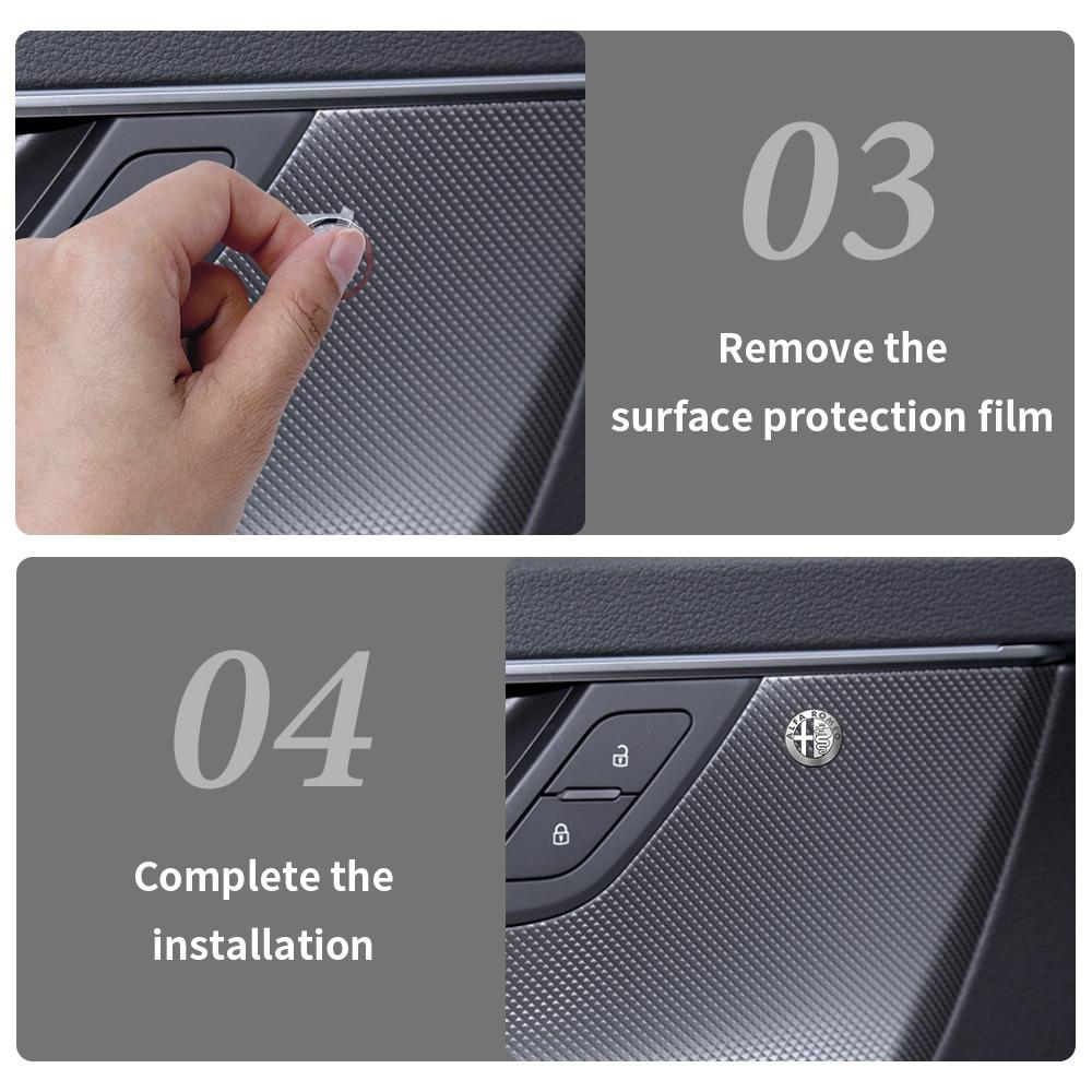 5/10/20pcs Car Interior Dekoration Stickers Car Emblem Decals For Alfa Romeo 159 Mito Giulia Stelvio Giulietta Auto Accessories zw5