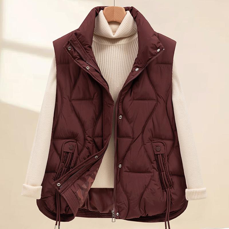 

Модный зимний женский теплый жилет со стойкой, толстая парка без рукавов, женская свободная короткая верхняя одежда M чёрный