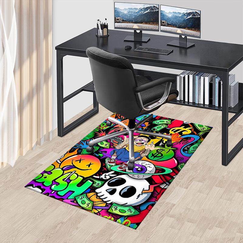 

1pc Activ Cash: Anime Cartoon Design Office Chair Mat Festival Gift, Non Slip Carpet for Home Decor, Suitable for All Seasons 60cm by 90cm