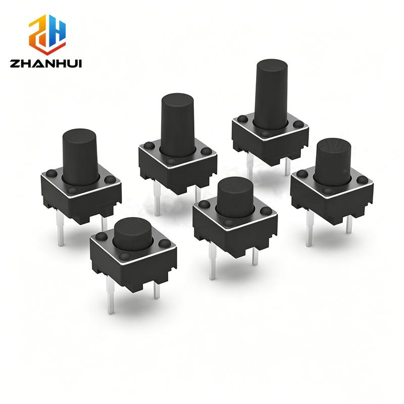 20/50/100Pcs 6x6mm Micro Tactile Switch 2 Pin Momentary Push Button 4.3-12mm Height Tact DIP Switch for Arduino DIY Electronics