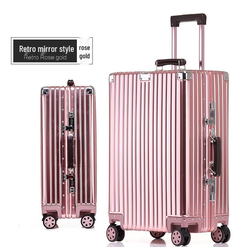 20-Inch Aluminum-Magnesium Alloy Carry-On Suitcase with Password Lock and Metal Frame