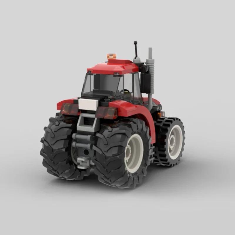 Farming Tractor Bricks Farm Car Modules Speed Tractor Moc Race Fans Gift Option Unique Display Klocki helps develop fine motor skills