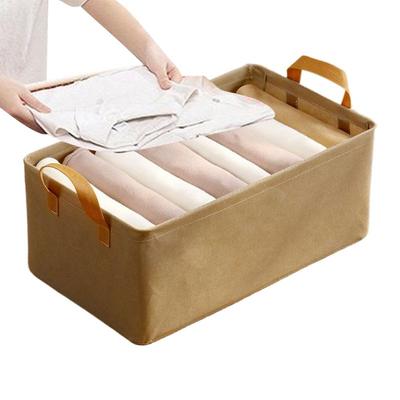 Clothes Organizer Closet Clothes Organizer with Handle Steel Frame Fabric Drawers Organization Stackable Basket Containers
