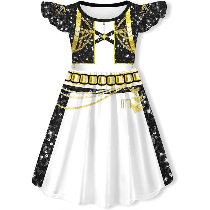 Girls K-pop Rumi Zoey Cosplay Huntrix Costume 3D Print Demon Hunters Mira Stage Costumes Girls Halloween Party Clolthes Set