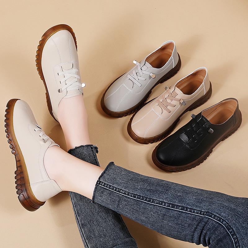 3cm Women's Soft-soled Shoes Spring and Autumn New Thick-soled Comfortable Leisure Wedge Flat-bottomed Mother Shoe