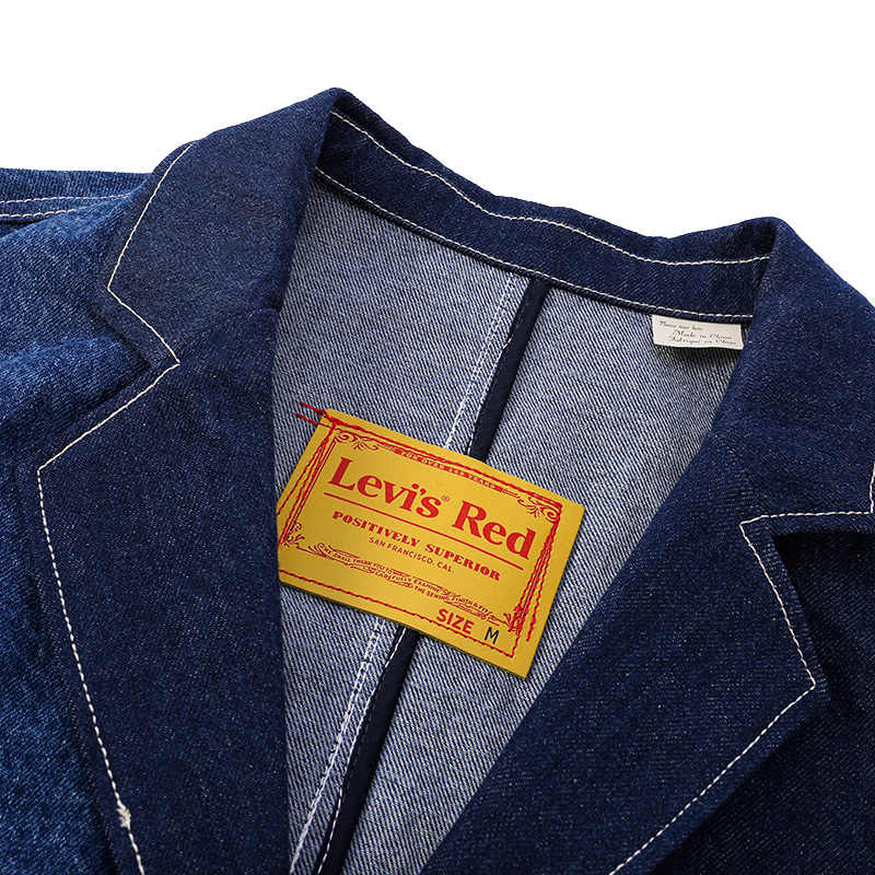 Levis SS22 Color Block Loose Denim Jacket Men Jacket Blue A1100-0000