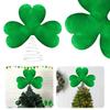 St Patricks Day Tree Topper with Metal Base Lucky Shamrock Tree Topper Metal Spiral Shamrock Ornament for Festival Decor