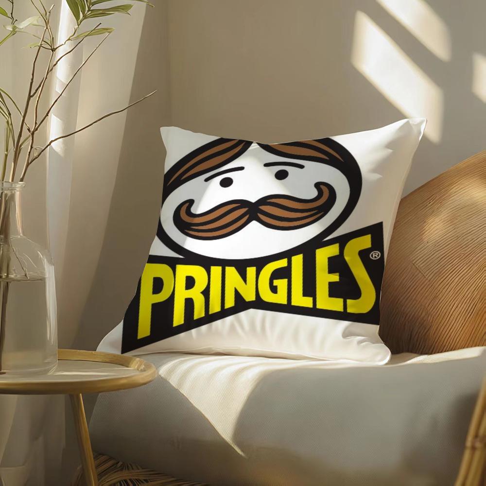 Classic Personality P-Pringles Pillow Case Pattern Printed Pillowcase For Living Room Sofa Cushion Cover & Bedroom Decor