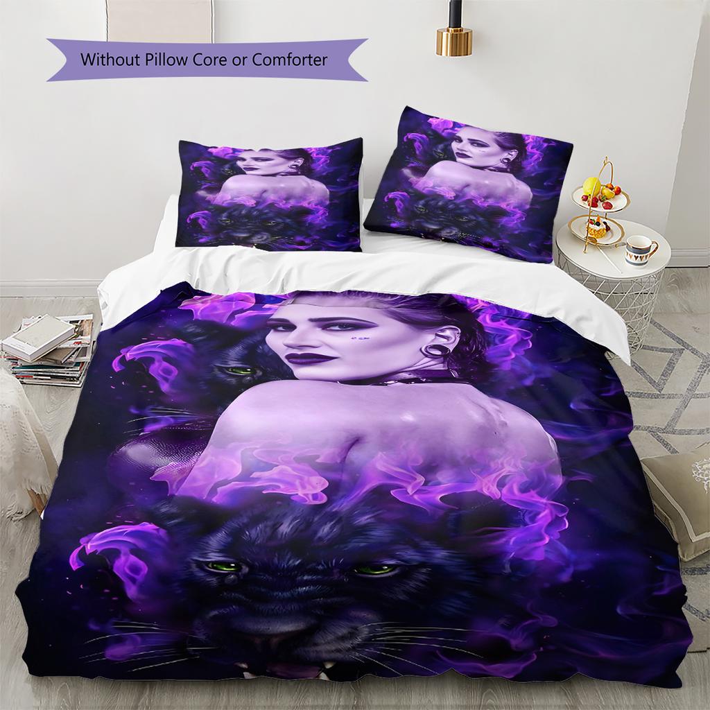 Biancheria da letto con motivo Rhea Ripley, Set piumone Copripiumone Federa Regalo di Compleanno per la Casa (1 * copripiumino + 2 * federa, senza nucleo)