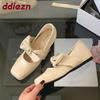 Fashion Female Butterfly-Knot Footwear Silk Women Mary Janes Shoes With Height Increasing Soft Fashion Shallow Ladies Flats Shoes