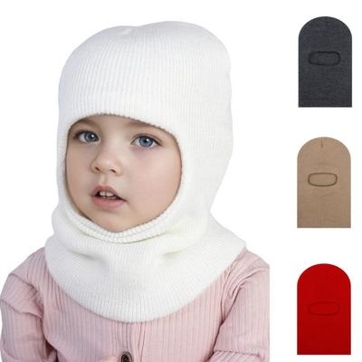 Dzianinowa Kominiarka Zimowa Ciepła dla Dzieci Ochrona Uszu Nowa Czapka Beanie Szalik