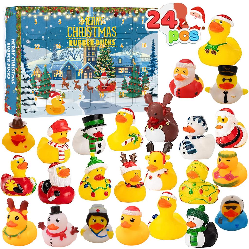 Delightful Festive Rubber Duck Blind Box For Kids Stress Relief Fun Advent Calendar Gift