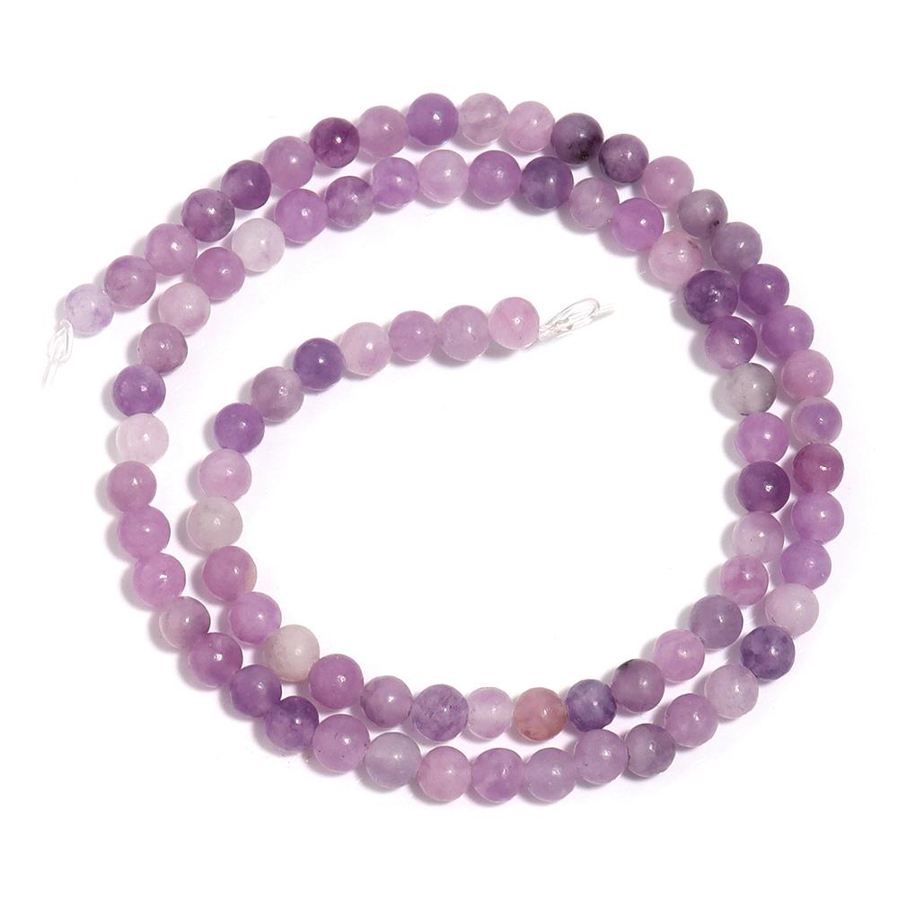 Natural Lilac Stone Beads 4 6 8 10 12mm Purple Round Loose Spacer Beads For Jewelry Making DIY Bracelets Necklace Accessories
