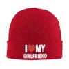 I Love My Hot Girlfriend I Heart My Hot Girlfriend GF Knitted Cap Winter Knit Bonnet Hat Skullies Beanies HipHop Caps for Unisex