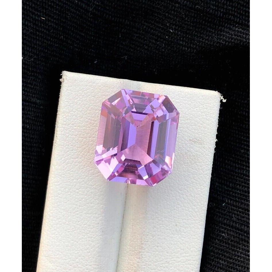 7 Cts Natural Pink Kunzite Certified Asscher Cut Kunzite Loose Gemstone