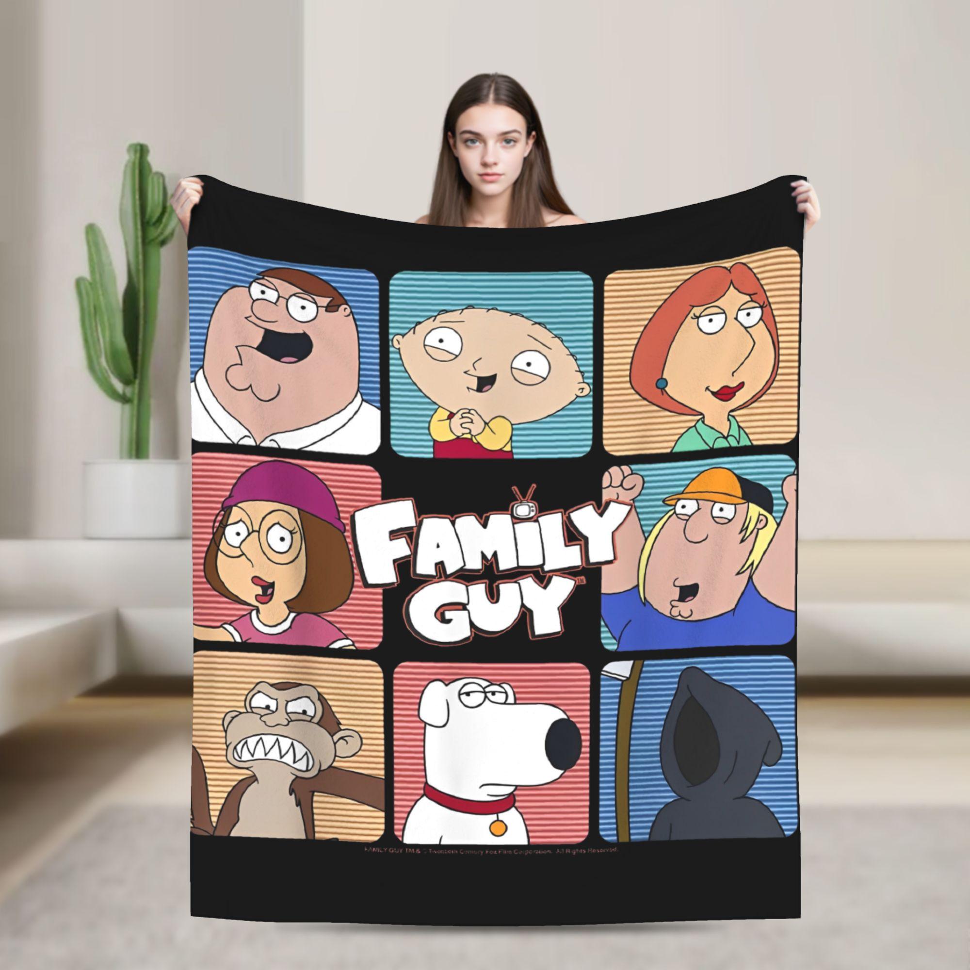 

Families Iconic Griffin Family Guys Fashion Blankets Funny Tv Fuzzy Vintage Breathable Throw Fashion Blanket for Bedspread Autumn/Winter Car 75x90cm