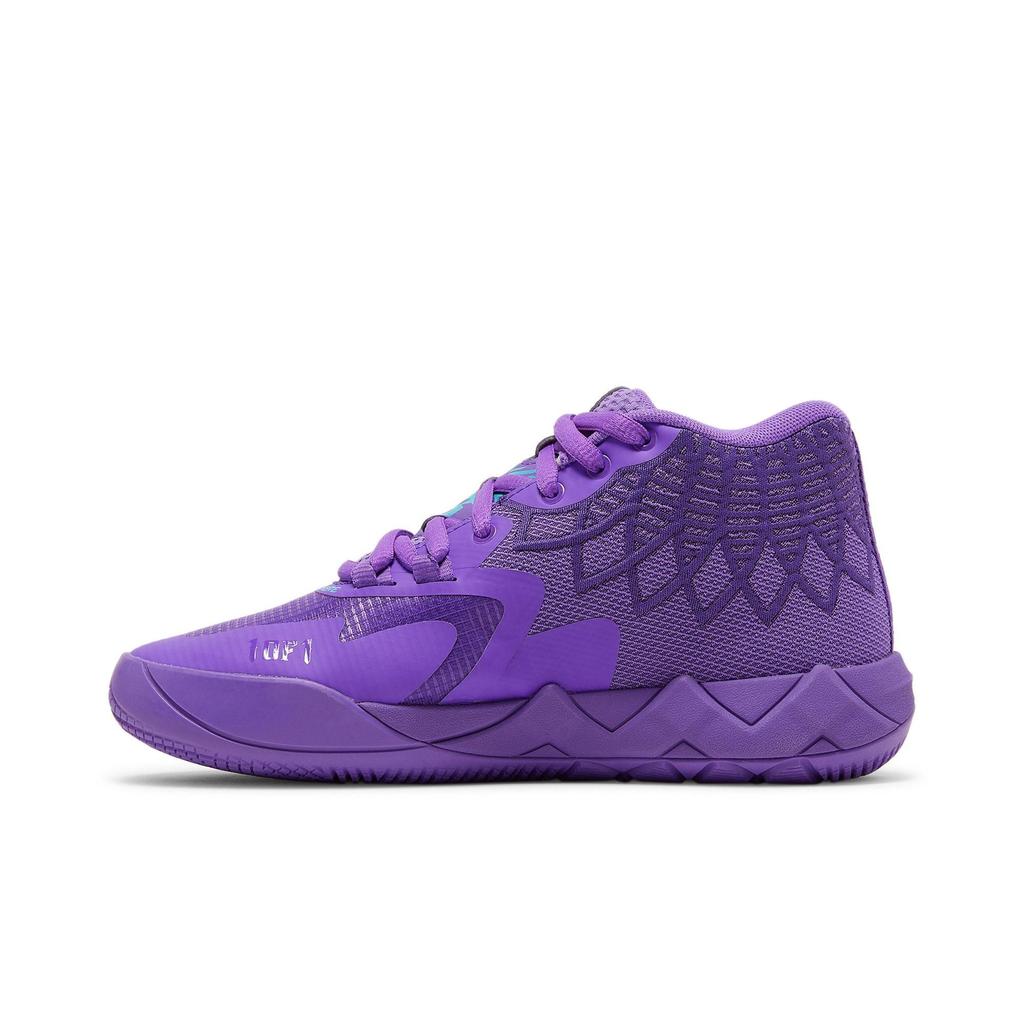 Puma MB.01 Jr 'Queen City' (Unisex) Purple Glimmer / Blue Atoll Kids' Basketball Shoes 376886 10